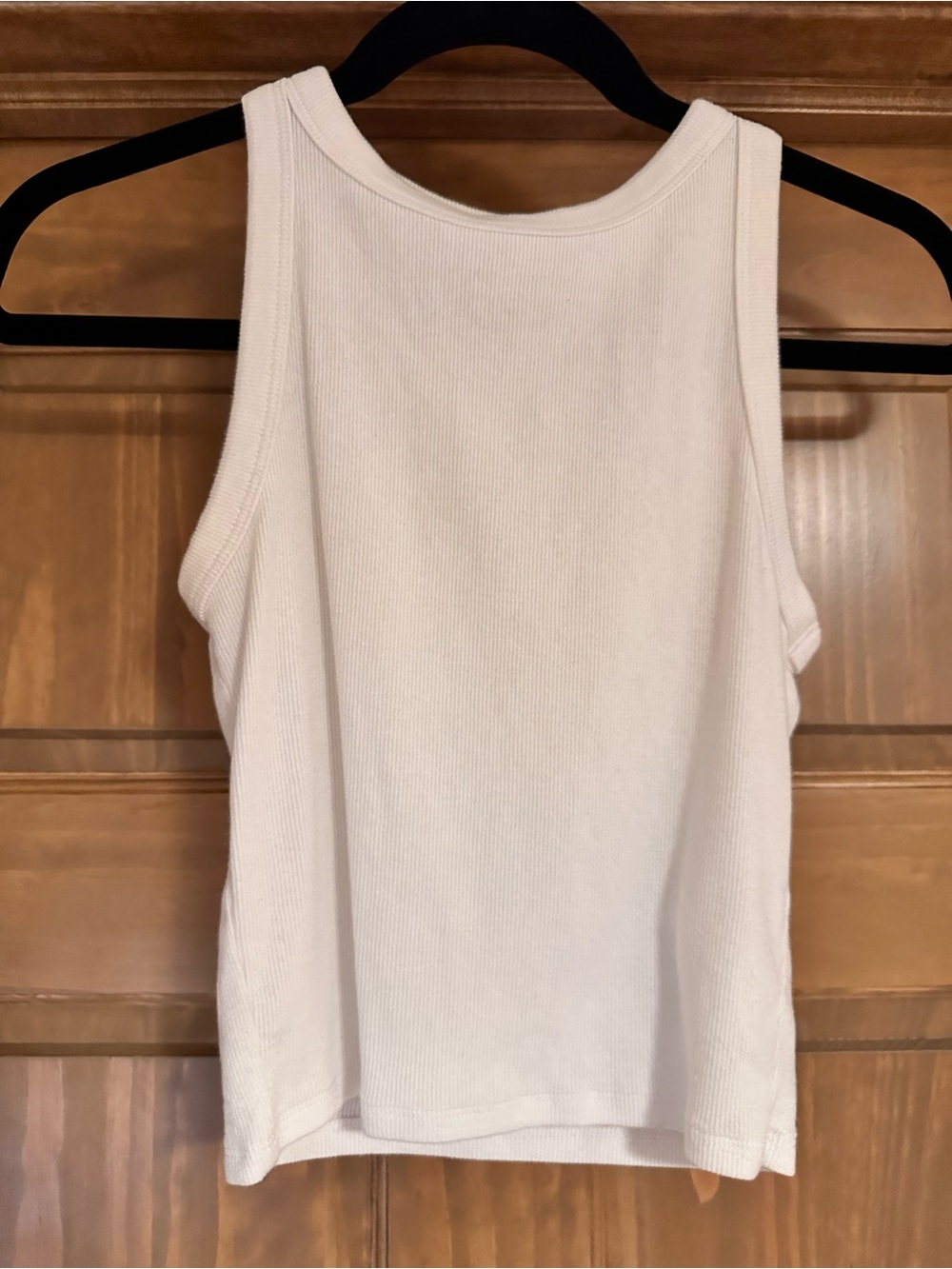 Hollister White Ribbed Tank Top - Women
